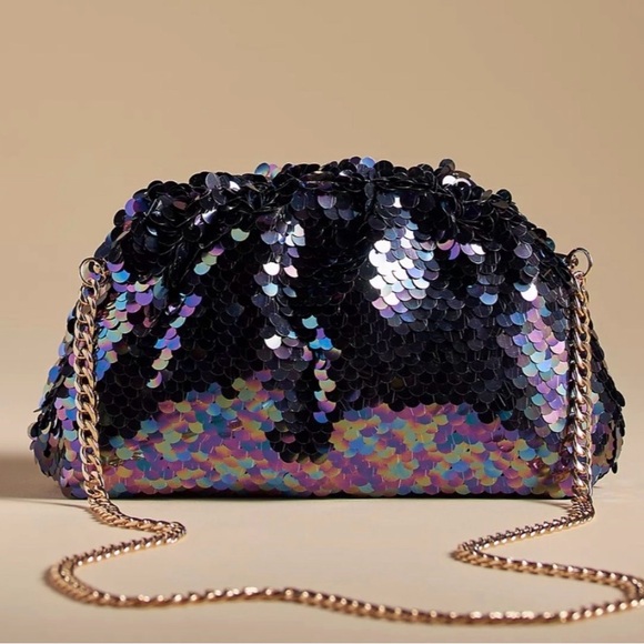 Maeve by Anthropologie Iridescent Sequin Clutch Chain - Picture 3 of 6